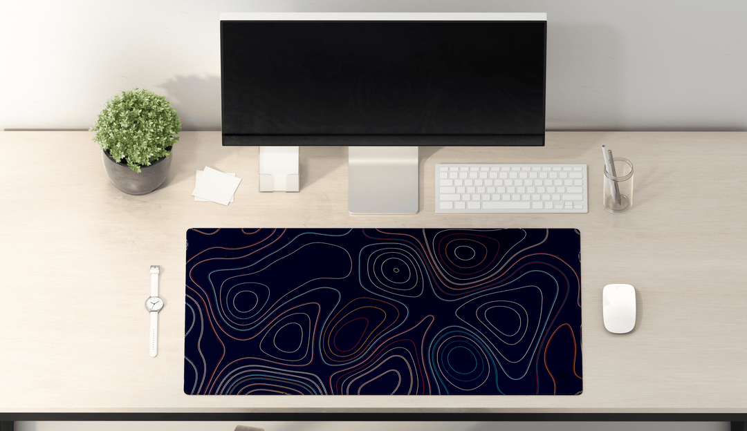Multicolored Topographic DESK PAD