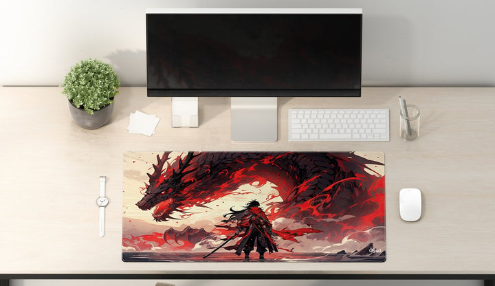 Samurai Vs Dragon DESK PAD