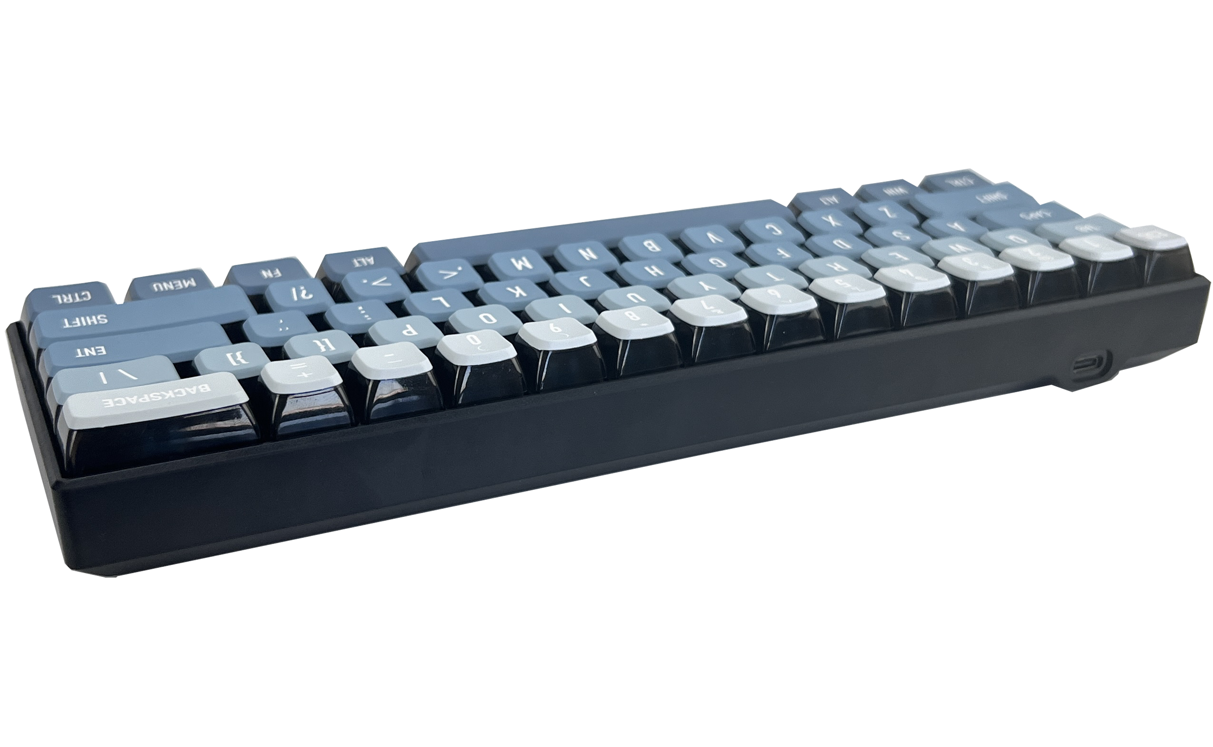Grayscale Pudding keycaps READSON WL61 Key RGB Light Tri-mode Mechanical Keyboard