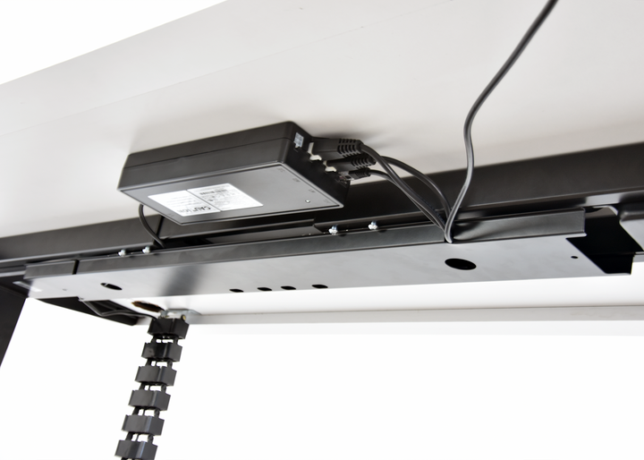 Cable management under desk tray