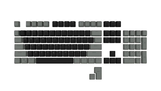 Grey and Black PBT Keycaps