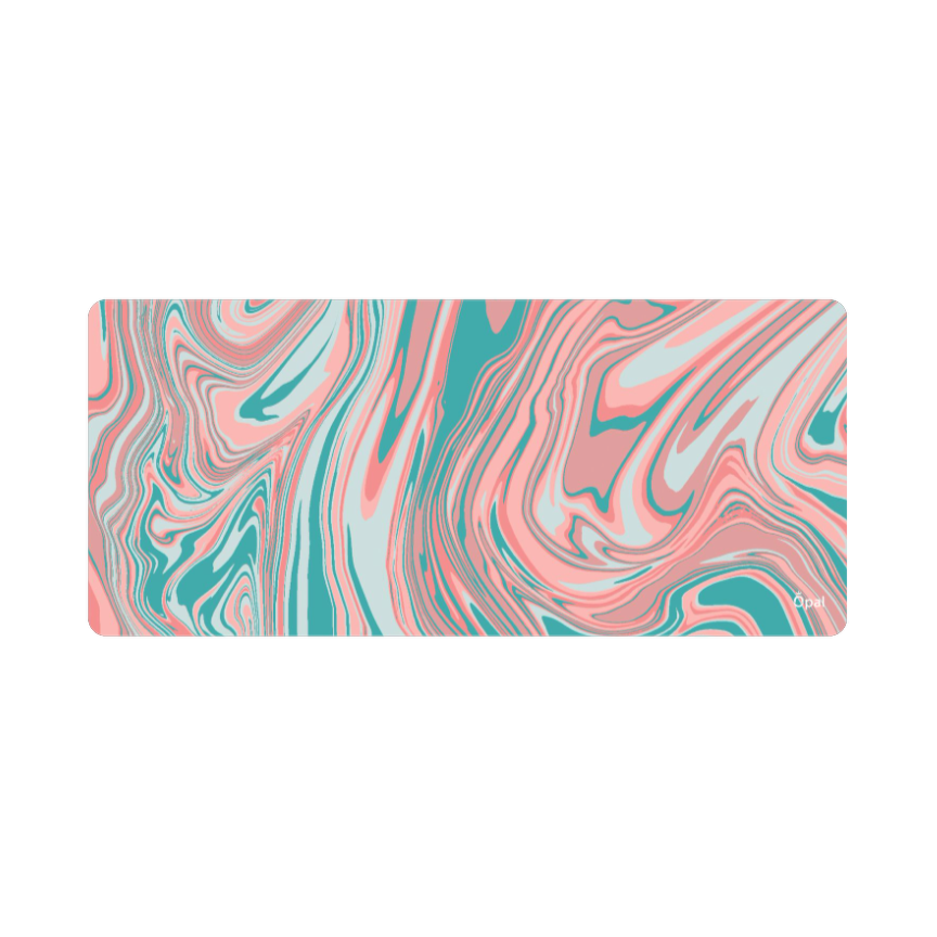 PINK & GREEN LIQUID DESK PAD