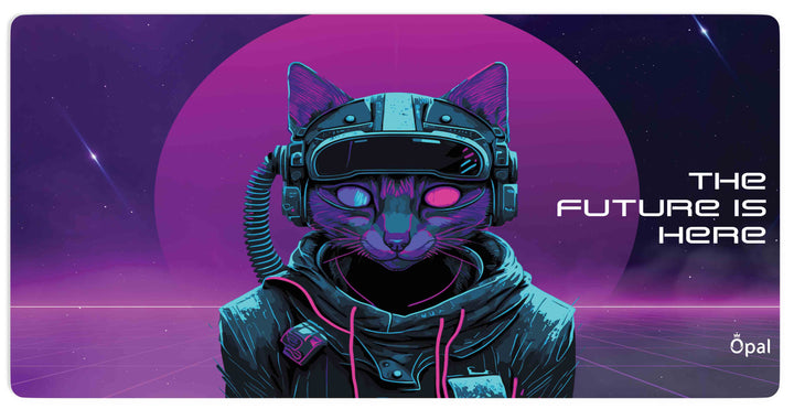 Futuristic Cat DESK PAD