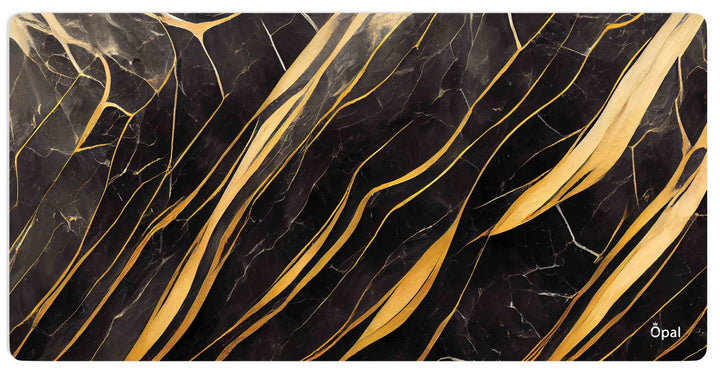 GOLD & BLACK MARBLE DESK PAD