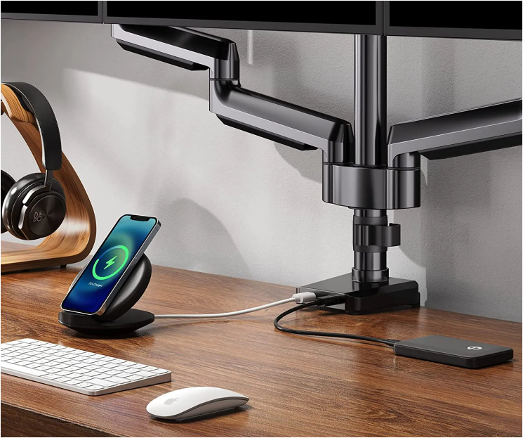 Bras de moniteur triple avec ressort à gaz OPE-153