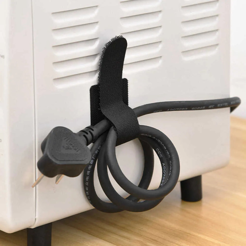 10-Piece Self-Adhesive Cable Organizer Straps - Opal-mobilier de bureau casablanca