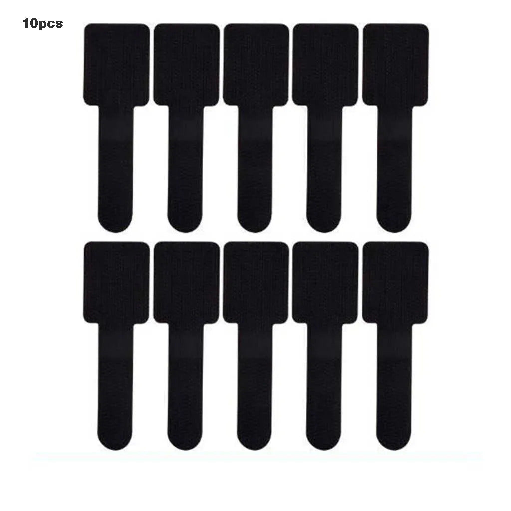 10-Piece Self-Adhesive Cable Organizer Straps - Opal-mobilier de bureau casablanca