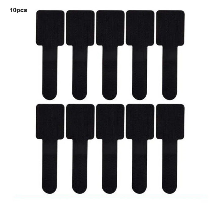 10-Piece Self-Adhesive Cable Organizer Straps - Opal-mobilier de bureau casablanca