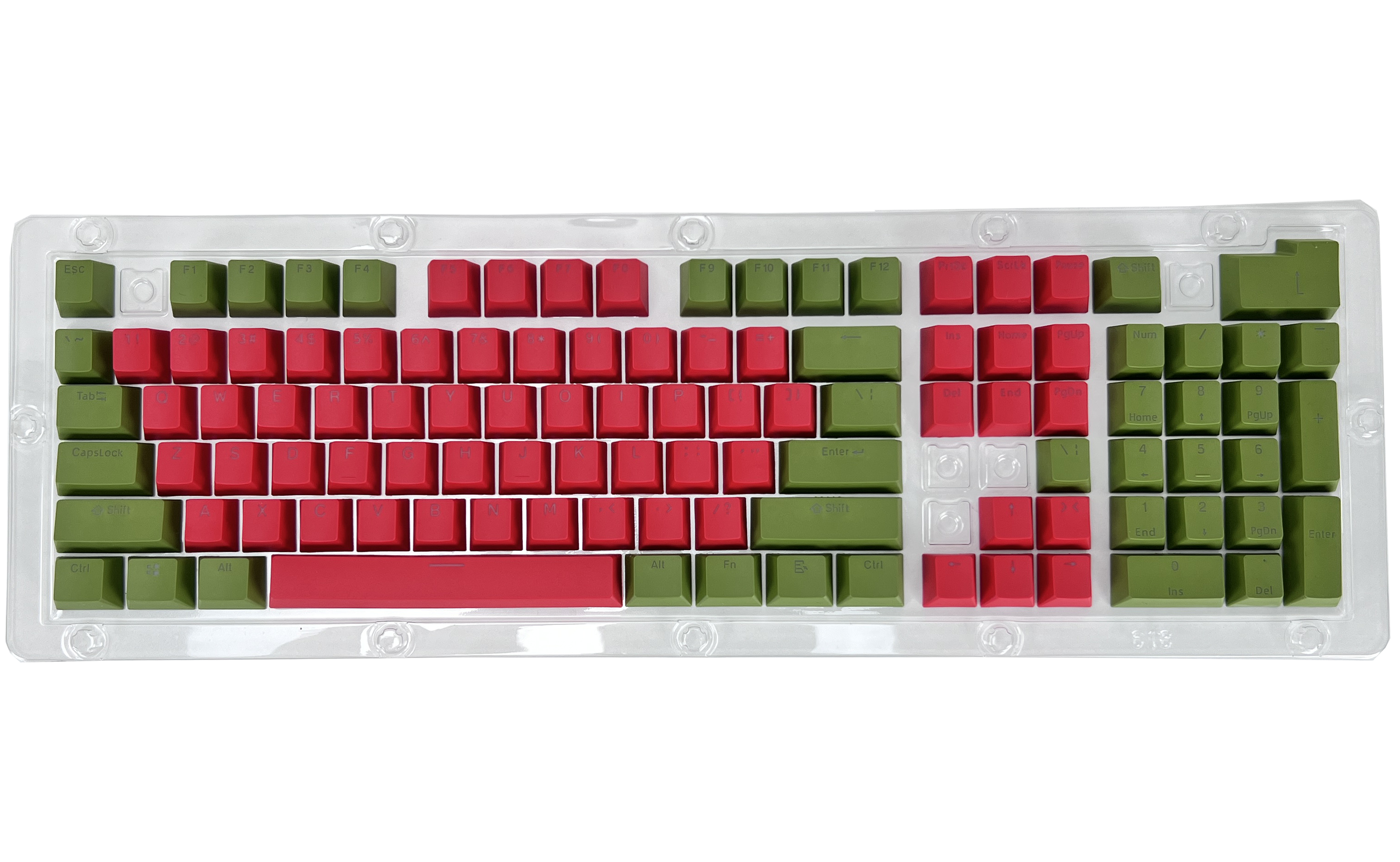 Red & Green PBT Keycaps