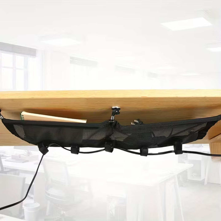 Filet de gestion des câbles sous bureau