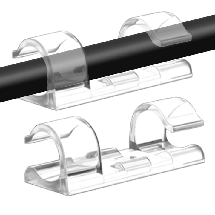5-Piece Plastic Holder Clips with Strong Adhesive - Opal-mobilier de bureau casablanca