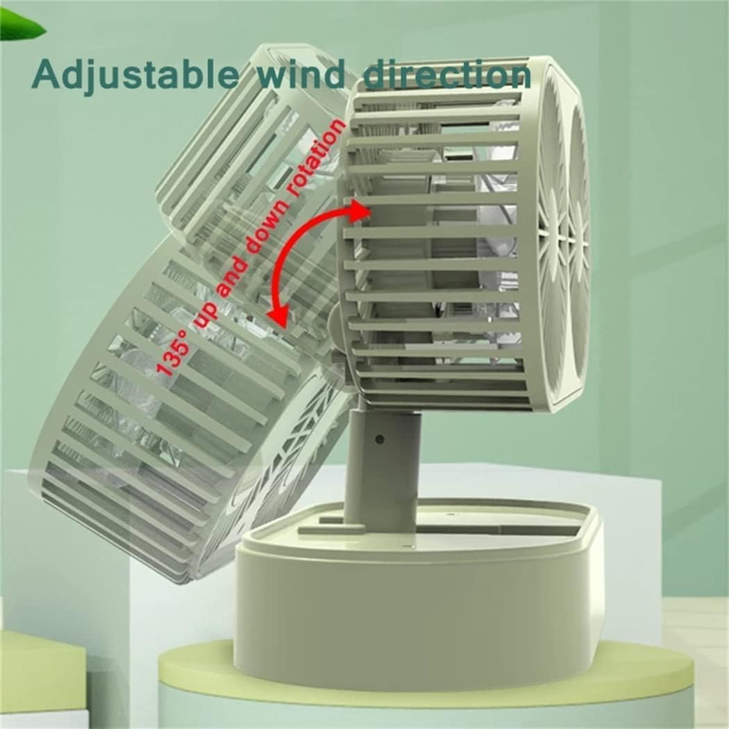 Double Head Foldable Desktop Fan