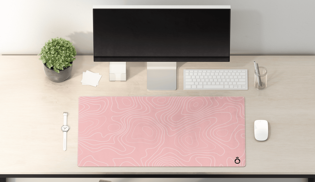 Pink Topographic DESK PAD