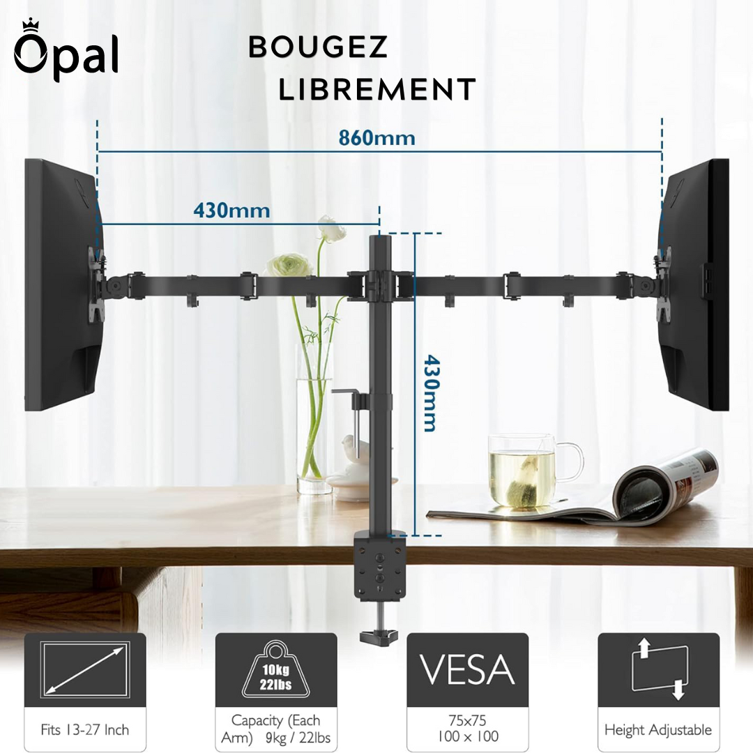 Support pour DEUX moniteurs OPE-6