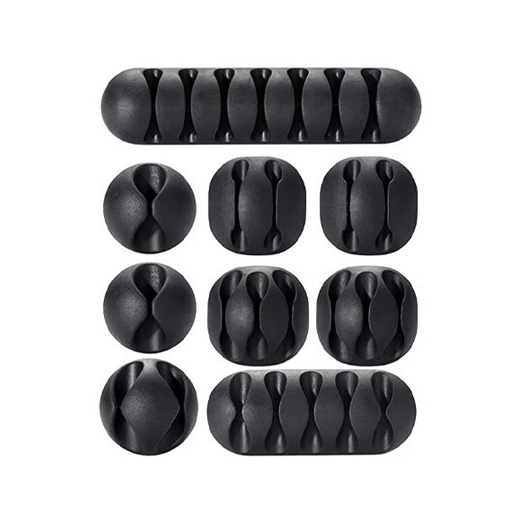 9-Piece Self-Adhesive Cable Organizer - Opal-mobilier de bureau casablanca