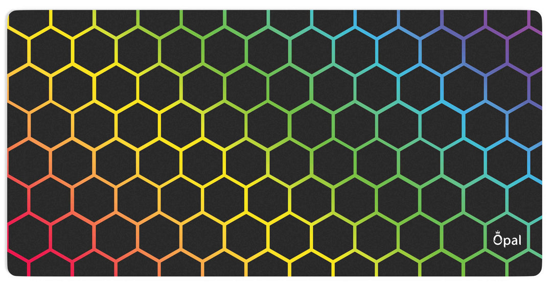 Black RGB hexagons DESK PAD - Opal-mobilier de bureau casablanca