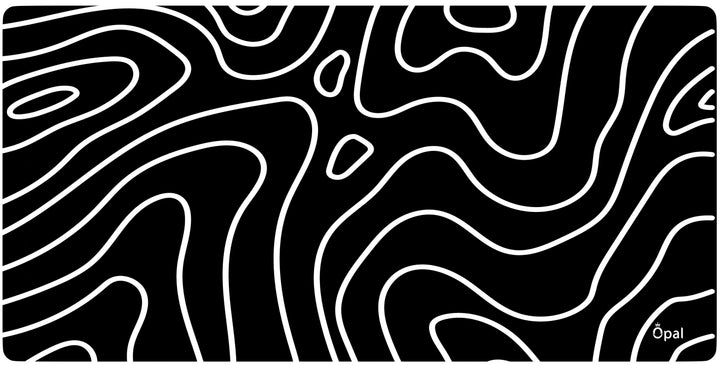 Black &amp; White Topolines DESK PAD - Opal-mobilier de bureau casablanca