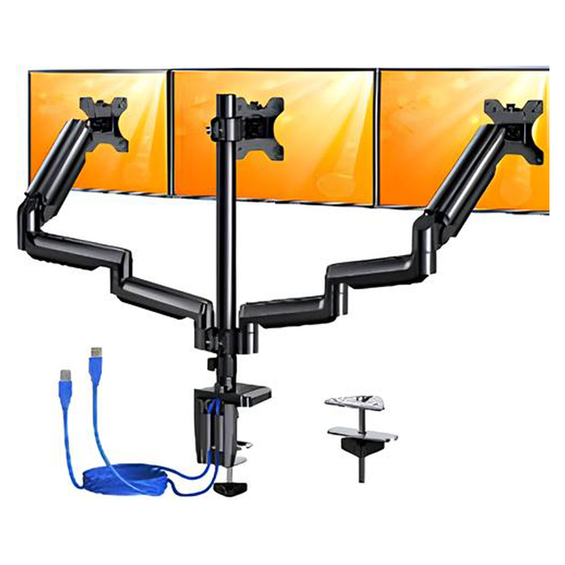 Bras de moniteur triple avec ressort à gaz OPE-153 - Opal-mobilier de bureau casablanca