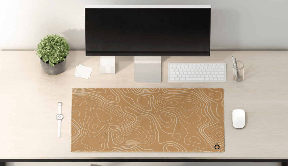 Brown Topographic  DESK PAD - Opal-mobilier de bureau casablanca