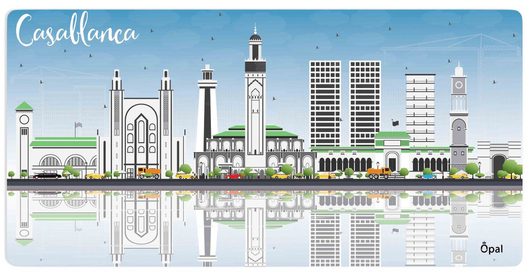 CASABLANCA LANDSCAPE DESK PAD - Opal-mobilier de bureau casablanca