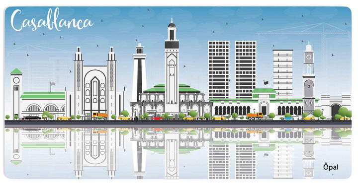 CASABLANCA LANDSCAPE DESK PAD - Opal-mobilier de bureau casablanca