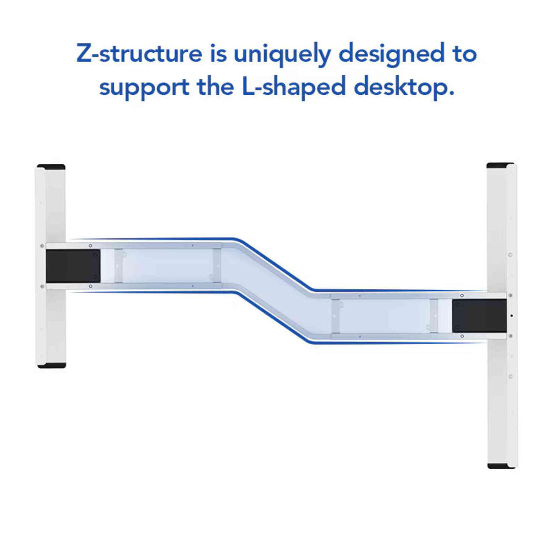 FlexiSpot E1L – Châssis de Bureau Assis-Debout en L - Opal-mobilier de bureau casablanca