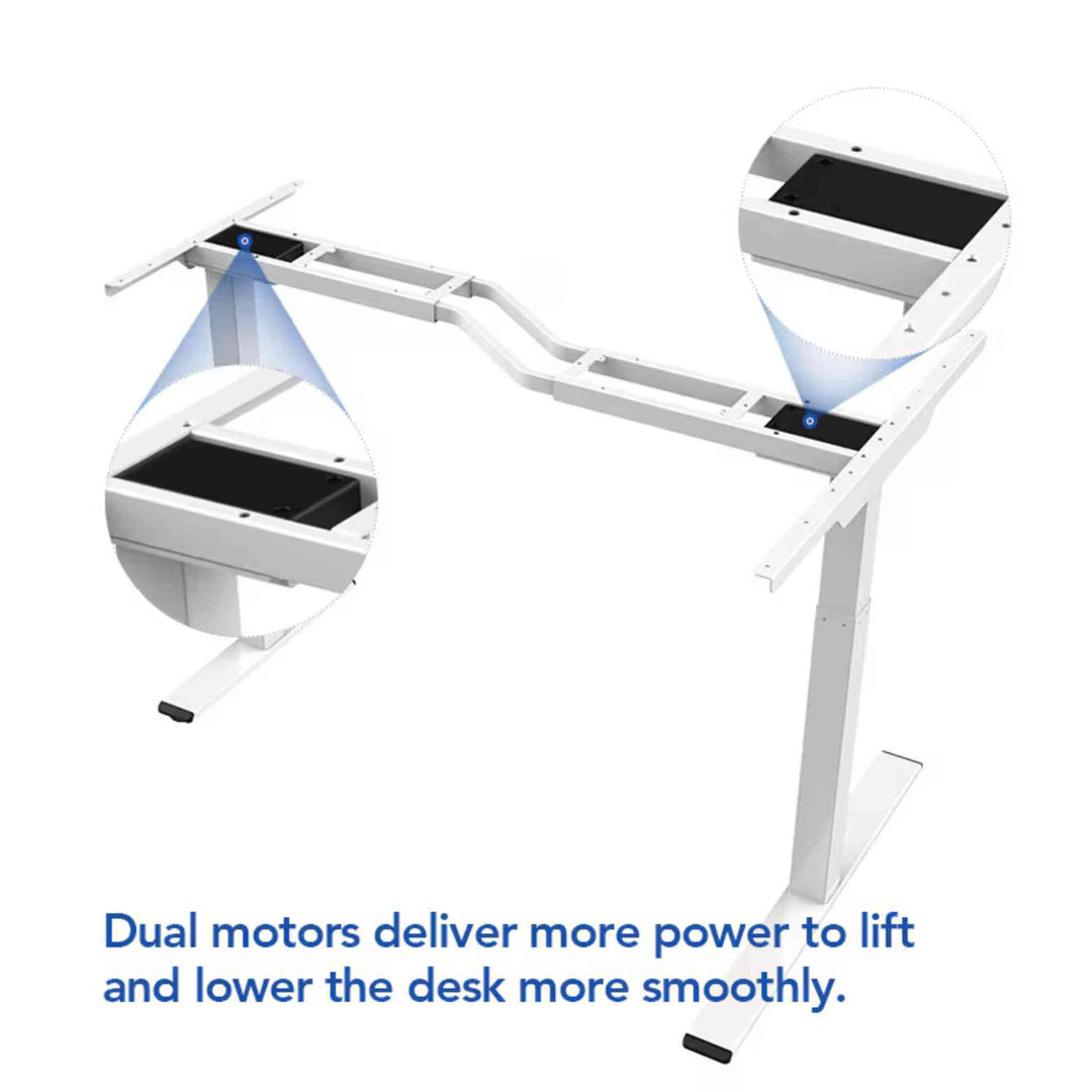 FlexiSpot E1L – Châssis de Bureau Assis-Debout en L - Opal-mobilier de bureau casablanca