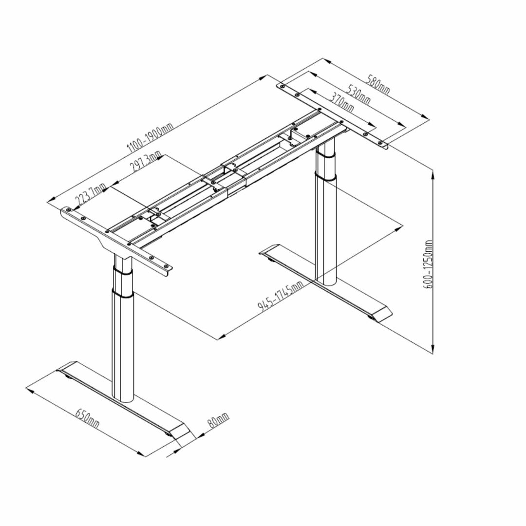 FlexiSpot E8 –Bureau assis debout électrique à pieds ovales - Opal-mobilier de bureau casablanca