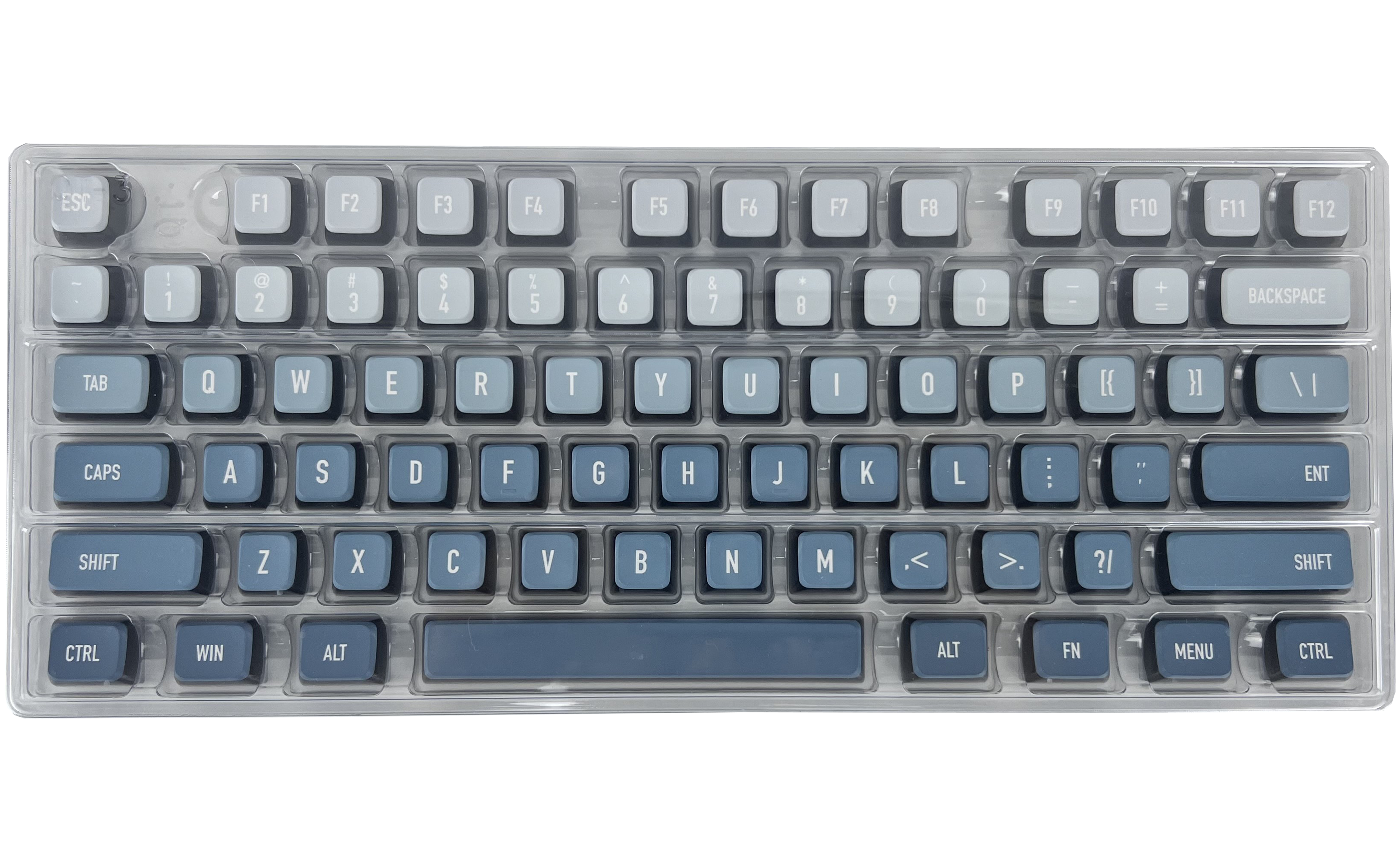 Grayscale Blend Caps PBT Keycaps