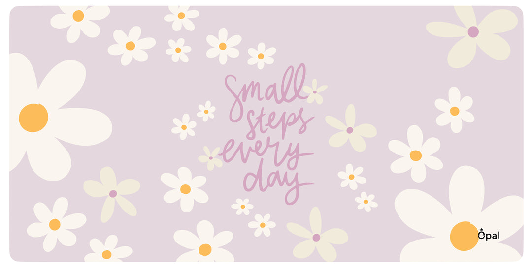 Little Steps, Lovely Progress DESK PAD - Opal-mobilier de bureau casablanca