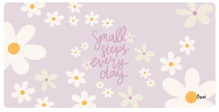 Little Steps, Lovely Progress DESK PAD - Opal-mobilier de bureau casablanca