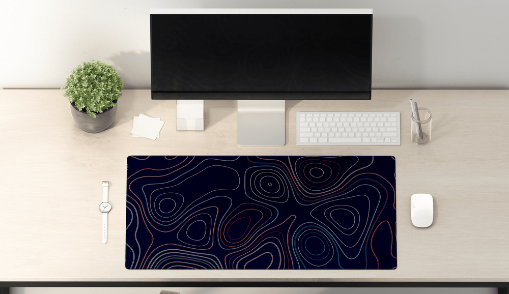 Multicolored Topographic DESK PAD - Opal-mobilier de bureau casablanca