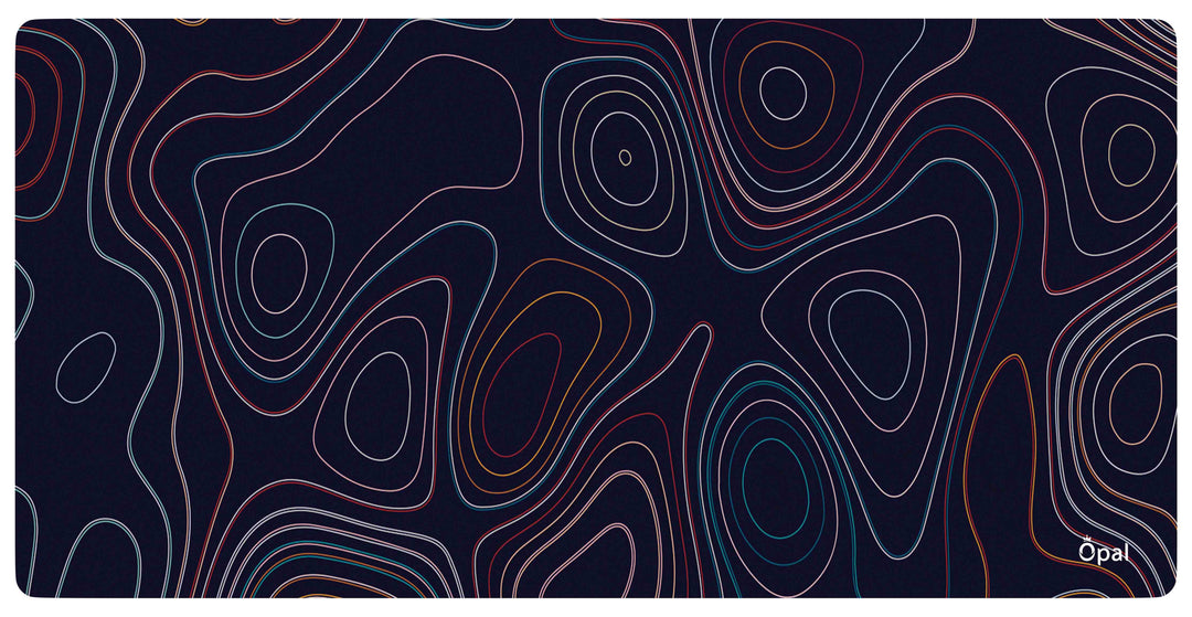 Multicolored Topographic DESK PAD - Opal-mobilier de bureau casablanca