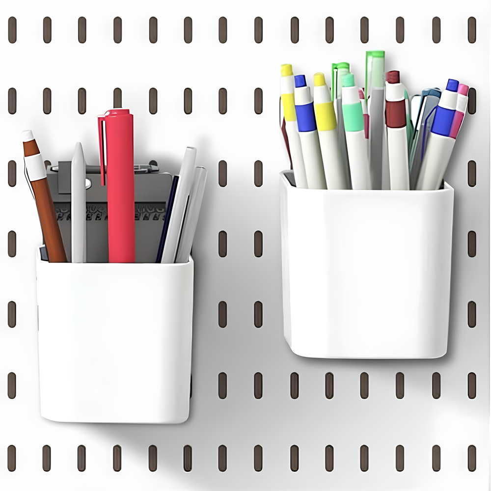 PEGBOARD STORAGE CUP WHITE/BLACK - Opal-mobilier de bureau casablanca