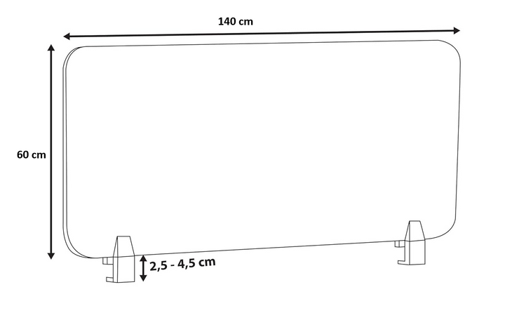 Séparateur acoustique 140x60cm - Opal-mobilier de bureau casablanca