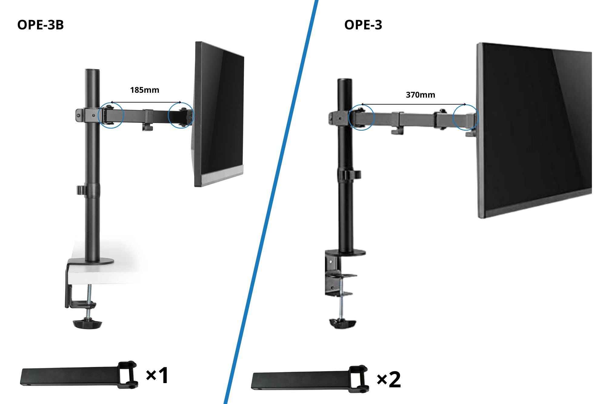 Support moniteur à bras unique OPE-3