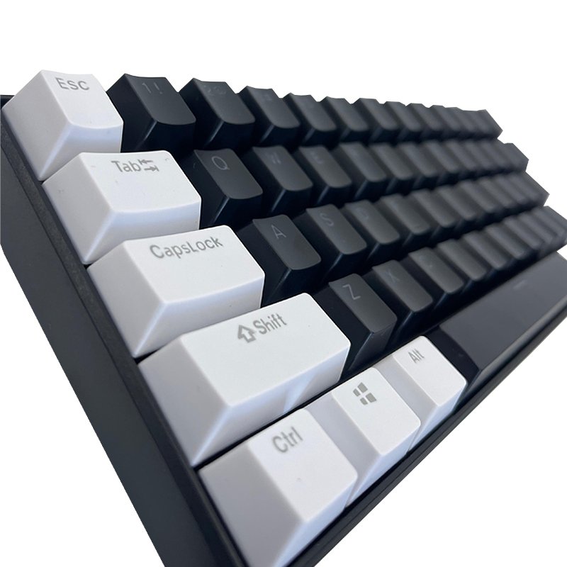 Black & White READSON WL61 Key RGB Light Tri-mode Mechanical Keyboard