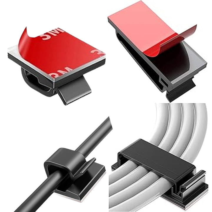 Set de 18 Clips Adhésifs pour Gestion des Câbles - Opal-mobilier de bureau casablanca