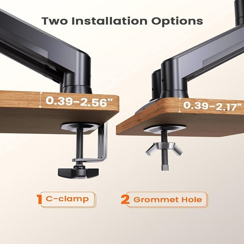 Support Double Moniteur OPE-5C à Ressort à Gaz - Opal-mobilier de bureau casablanca