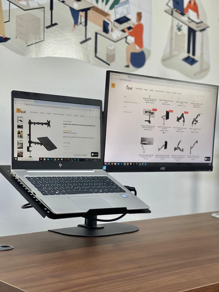 Support de moniteur et ordinateur portable OPE-1 - Opal-mobilier de bureau casablanca