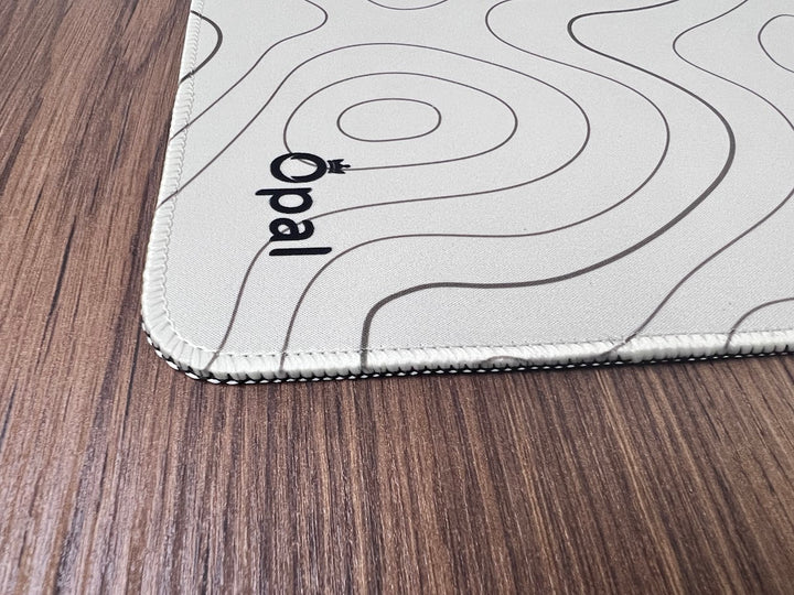 Topographic Dark Brown Shade lines with off white background DESK PAD - Opal-mobilier de bureau casablanca
