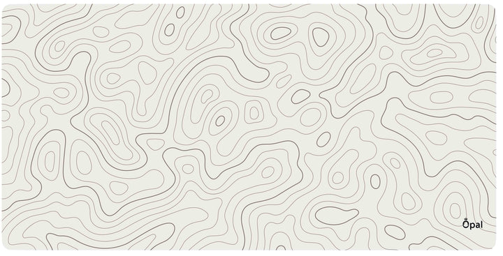 Topographic Dark Brown Shade lines with off white background DESK PAD - Opal-mobilier de bureau casablanca