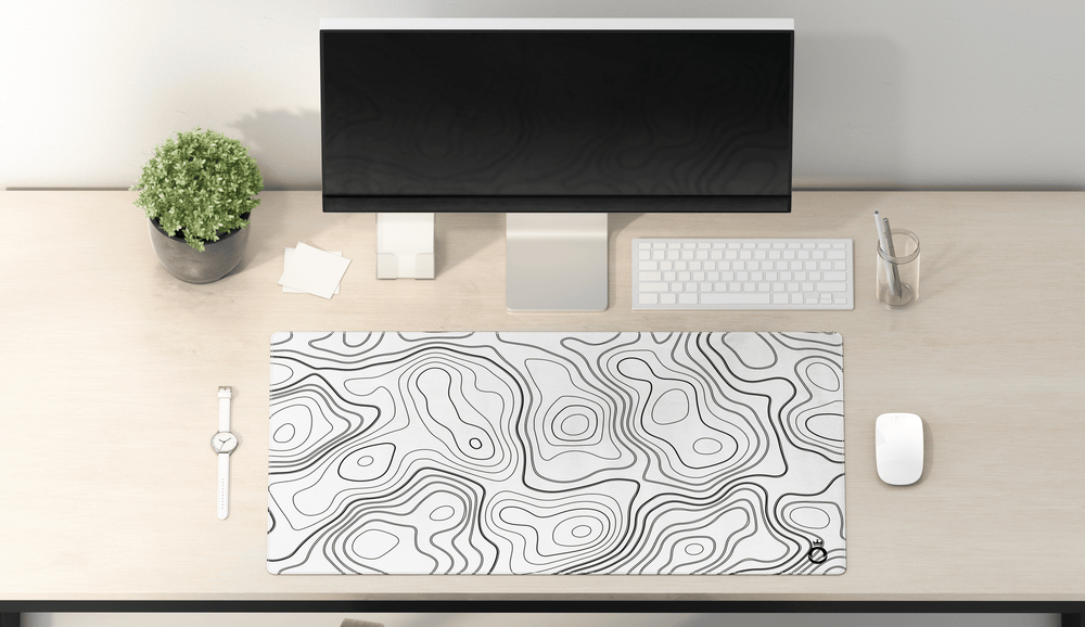 Topographic Lines  DESK PAD - Opal-mobilier de bureau casablanca