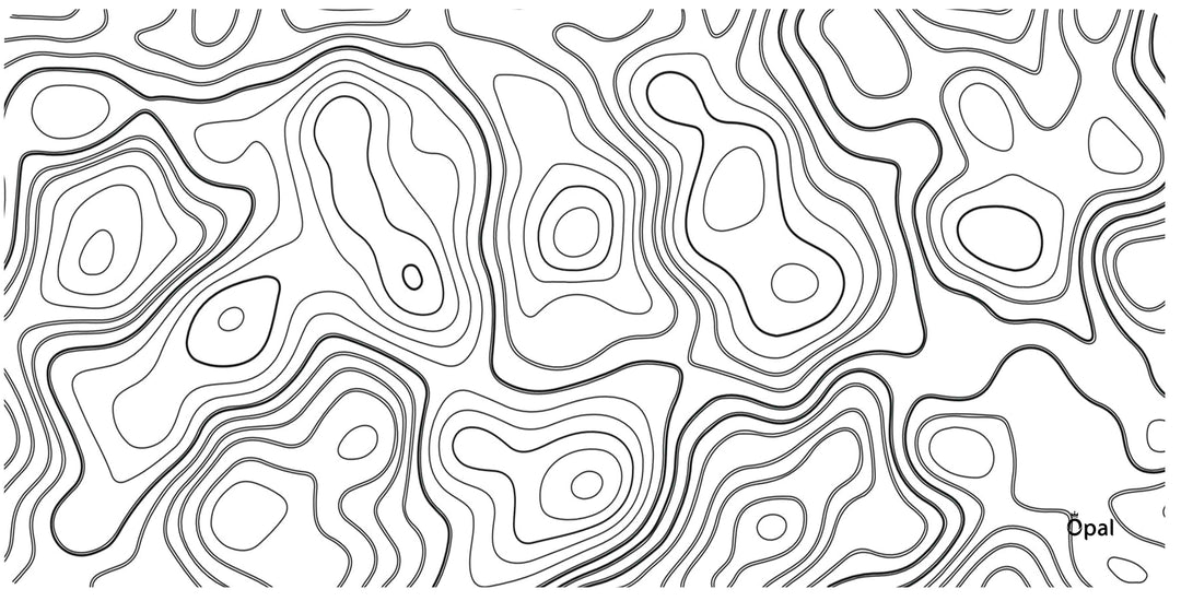 Topographic Lines  DESK PAD - Opal-mobilier de bureau casablanca