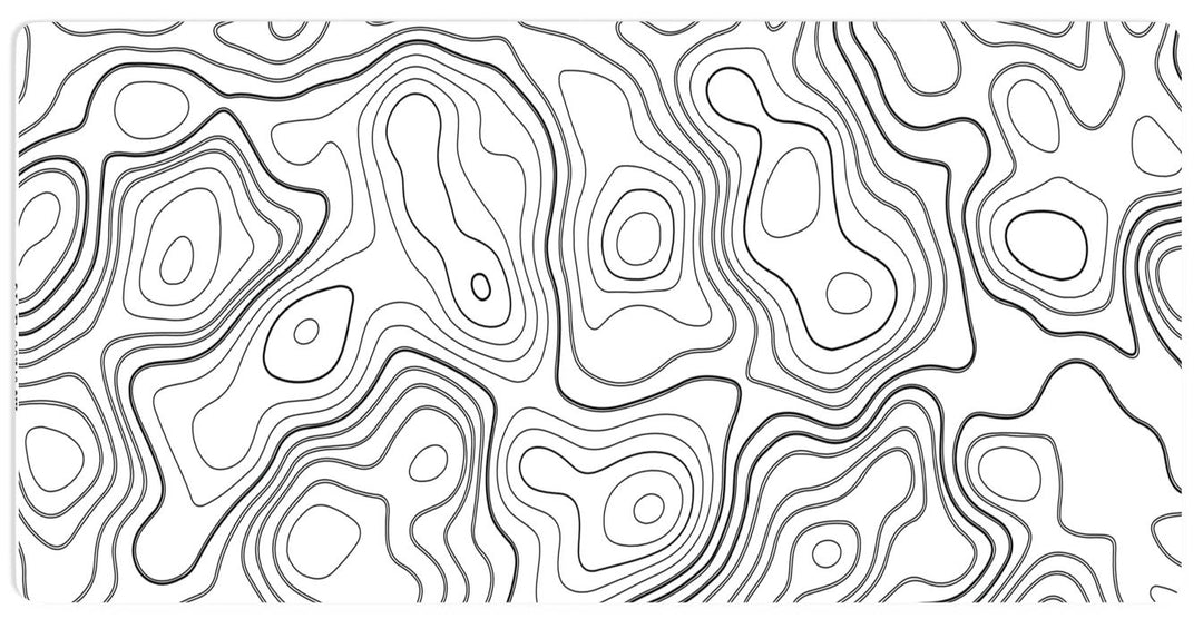 Topographic Lines  DESK PAD - Opal-mobilier de bureau casablanca