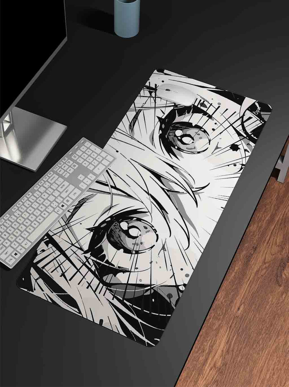 White And Black Anime DESK PAD - Opal-mobilier de bureau casablanca