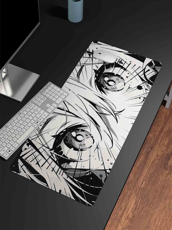 White And Black Anime DESK PAD - Opal-mobilier de bureau casablanca