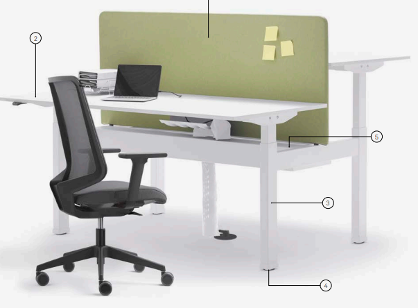 Bench bureaux électriques réglables en hauteur
