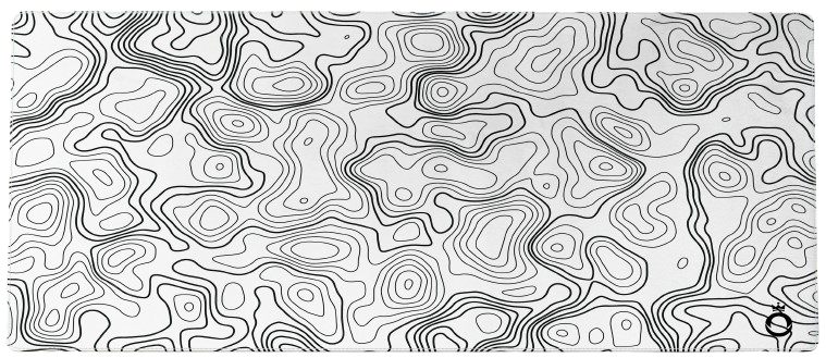 Detailed Lines Topographic DESK PAD