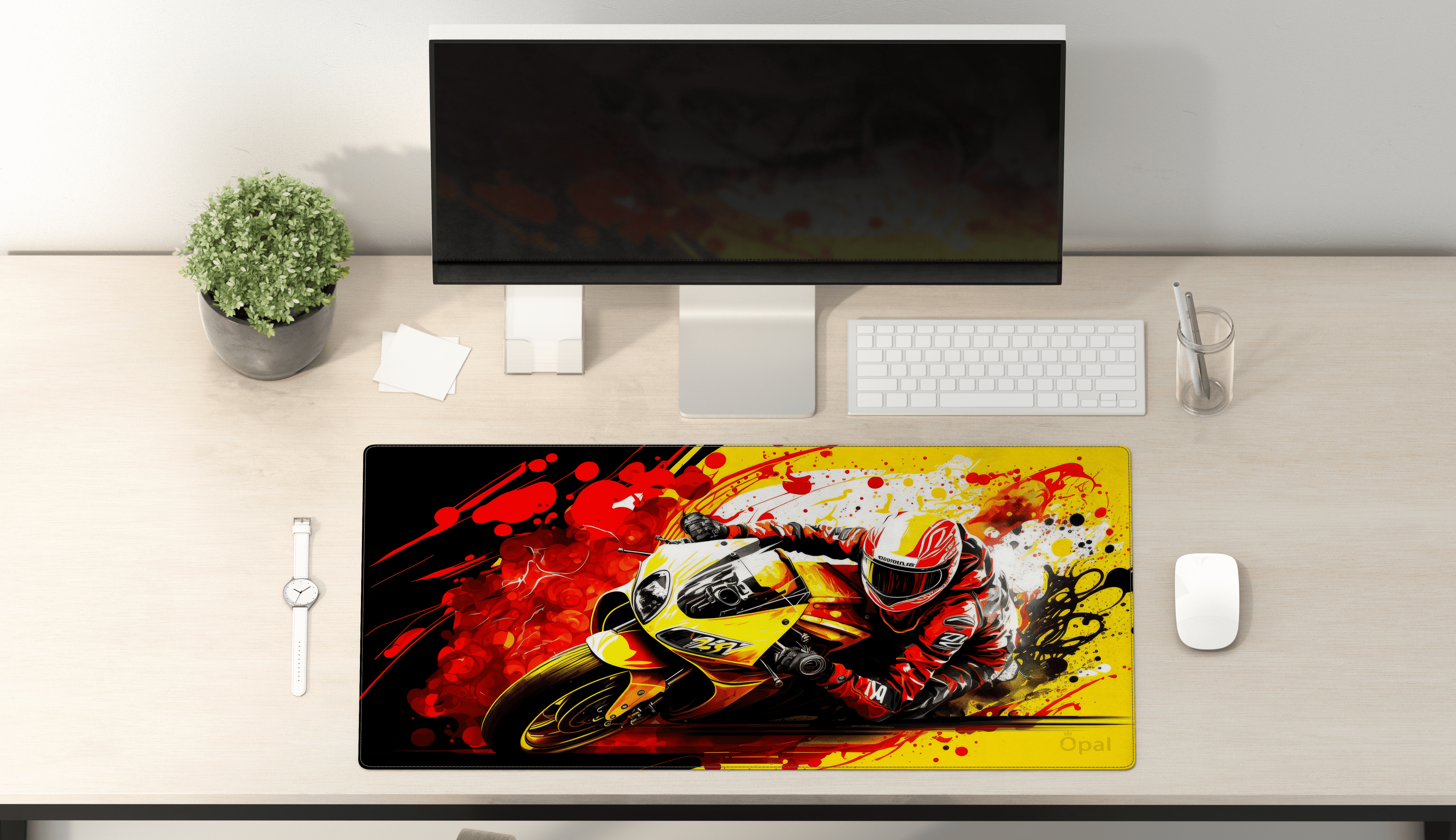 MOTORCYCLE'S RAPID ACCELERATION DESK PAD